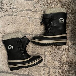 Sorel Black and Gray Waterproof Boots